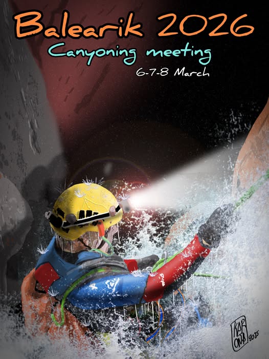 Cartel del encuentro de barranquismo Balearik 2026